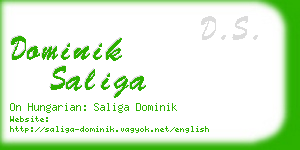 dominik saliga business card